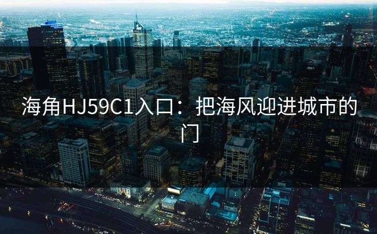 海角HJ59C1入口:把海风迎进城市的门